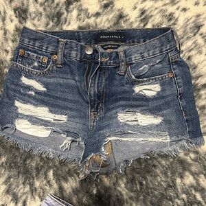 Aeropostale high rise jean shorts